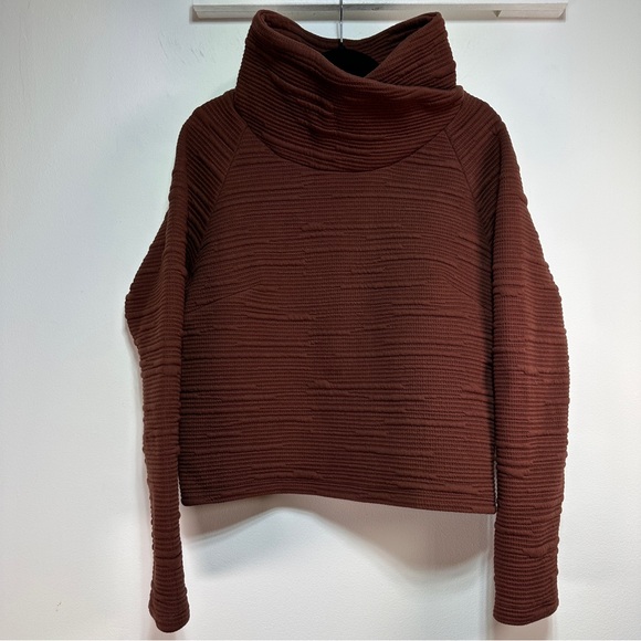 Cokluch Sweaters - Cokluch | Brown Crossover Turtleneck Sweater | Made in Canada | Size M